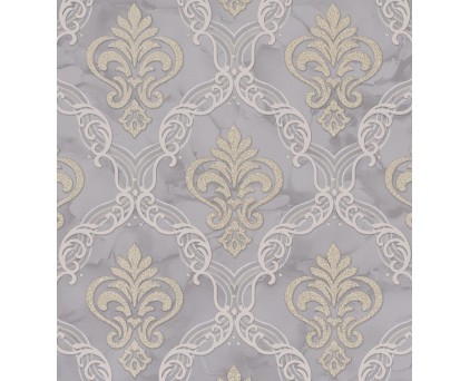 Обои серые Дамаск Euro Decor виниловые Marquise арт. 9097-23