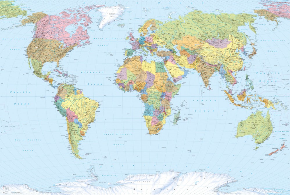 XXL4-038 Фотообои Komar "WORLD MAP"